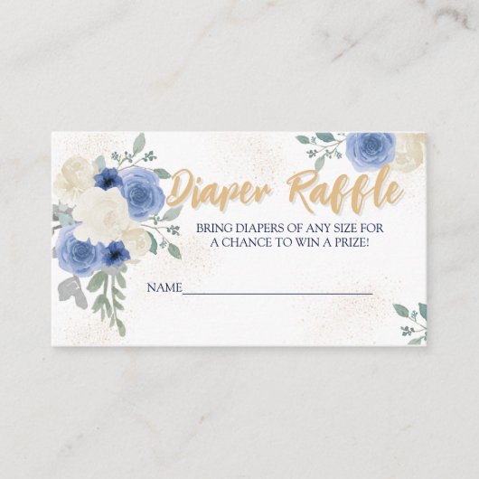 Blauwe Bloemen & Gouden Luier Raffle Enclosure Kaa Informatiekaartje (Voorkant)
