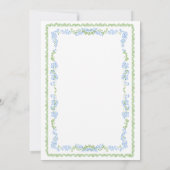 Blauwe bloemen grillig Vrijgezellenfeest Kaart (Achterkant)