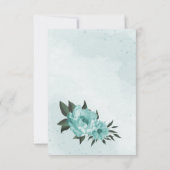 Blauwe bloemen groen botanisch bedankkaart (Achterkant)