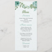  blauwe bloemen groene bladeren botanische menu (Voorkant)