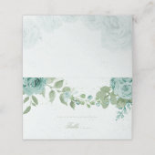  blauwe bloemen groene bladeren botanische plaatskaartje (Buitenkant ongevouwen)