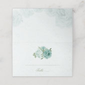  blauwe bloemen groene bladeren botanische plek c plaatskaartje (Buitenkant ongevouwen)