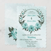 blauwe bloemen groene bruiloft