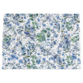 Blauwe Bloemen Groot Cadeauzakje (Voorkant)