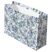 Blauwe Bloemen Groot Cadeauzakje (Voorkant Gekanteld)