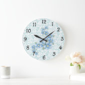 Blauwe bloemen grote klok (Huis)