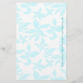 Blauwe Bloemen Handgeïllustreerde Verzen Briefpapi Briefpapier (Achterkant)