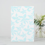 Blauwe Bloemen Handgeïllustreerde Verzen Briefpapi Briefpapier (Staand voorkant)