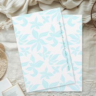 Blauwe Bloemen Handgeïllustreerde Verzen Briefpapi Briefpapier