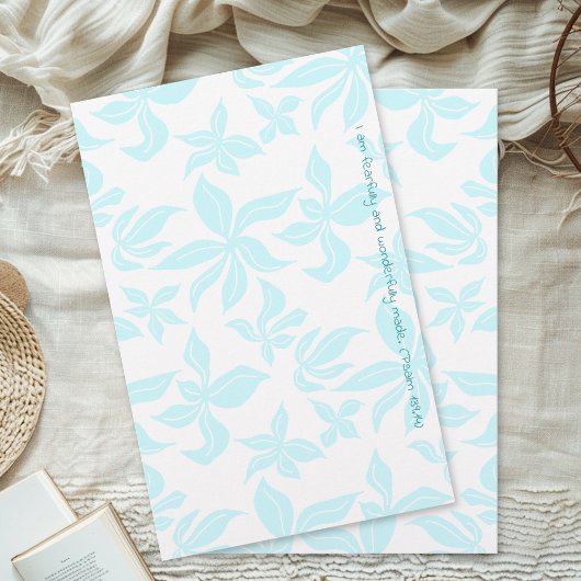 Blauwe Bloemen Handgeïllustreerde Verzen Briefpapi Briefpapier