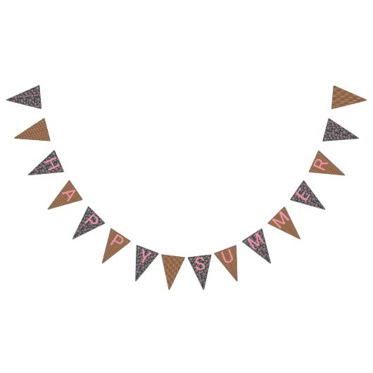 Blauwe Bloemen Happy Summer Banner (Alle)