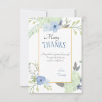 Blauwe bloemen Hartelijk dank