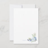 Blauwe bloemen Hartelijk dank Bedankkaart (Achterkant)