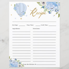 Blauwe Bloemen Hete Luchtballon Bruids Breng Recep