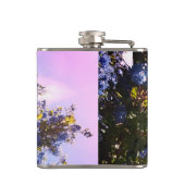 Blauwe bloemen heupfles (Achterkant)