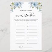 Blauwe Bloemen Hoe Oud Was de Aankomende Moeder Sp (Voorkant)