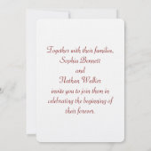 Blauwe Bloemen Huwelijk met Rustieke Charme Kaart (Achterkant)