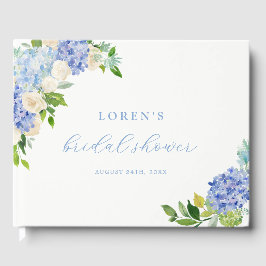 Blauwe Bloemen Hydrangea Bruiloftsfeest Gastenboek