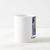 Blauwe bloemen, ik hou van mijn stropdas! koffiemok (Center)