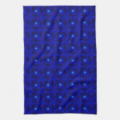 Blauwe bloemen in 3D, Artdeco Theedoek (Verticaal)