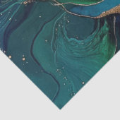 Blauwe Bloemen in Alcohol Ink Serie Design #26 Tissuepapier (Detail)