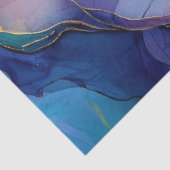 Blauwe Bloemen in Alcohol Ink Serie Design #35 Tissuepapier (Detail)