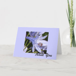 Blauwe bloemen in de ochtend 1, dank u bedankkaart