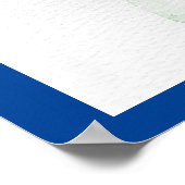 Blauwe bloemen in een vaas Notitiekaarten Poster (Hoek)