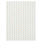 Blauwe bloemen in geweven potten tafelkleed (Voorkant)