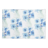Blauwe bloemen in glazen vaas kussensloop (Achterkant)