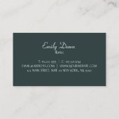 Blauwe bloemen in vasgrijs visitekaartje (Achterkant)