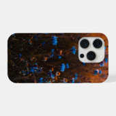Blauwe bloemen iPhone hoesje (Achterkant horizontaal)