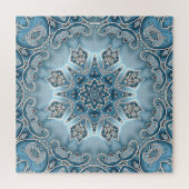 Blauwe Bloemen Jigsaw Puzzel (Horizontaal)