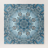 Blauwe Bloemen Jigsaw Puzzel (Verticaal)