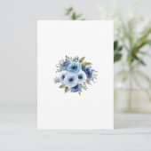 Blauwe bloemen kaart (Staand voorkant)
