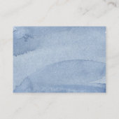 Blauwe bloemen Kaart van de website van de bruilof (Achterkant)