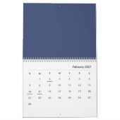 Blauwe bloemen kalender (Feb 2027)