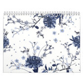 Blauwe bloemen kalender (Hoes)