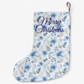 Blauwe Bloemen Kerstsok Kleine Kerstsok (Achterkant)