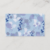Blauwe bloemen klantenkaartje (Achterkant)