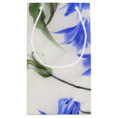 Blauwe bloemen klein cadeauzakje (Achterkant)