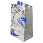 Blauwe bloemen klein cadeauzakje (Voorkant Gekanteld)