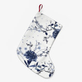 Blauwe bloemen kleine kerstsok (Voorkant (Hangend))