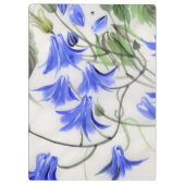 Blauwe bloemen klembord (Achterkant)