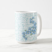 Blauwe bloemen koffiemok (Voorkant rechts)