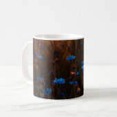 Blauwe bloemen koffiemok (Voorkant links)