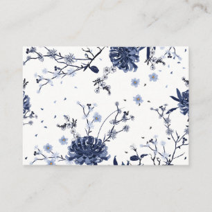 Blauwe bloemen kortingskaartje