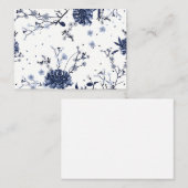 Blauwe bloemen kortingskaartje (Voorkant / Achterkant)