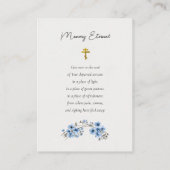 Blauwe Bloemen Krans Orthodoxe Begrafenisgebed Kaa Plaatskaartje (Achterkant)