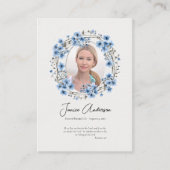 Blauwe Bloemen Krans Orthodoxe Begrafenisgebed Kaa Plaatskaartje (Voorkant)